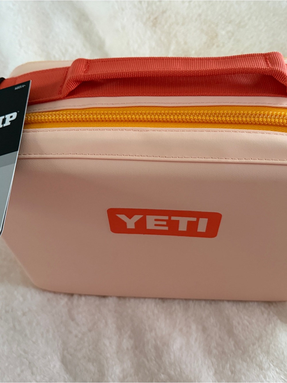 Yeti Daytrip Insulated Lunch Box in Pale Pink with Orange and Yellow